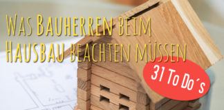 To Do´s beim Hausbau