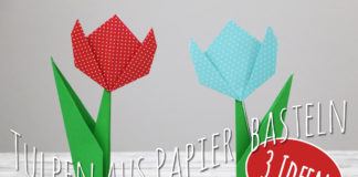 Tulpe aus Papier basteln