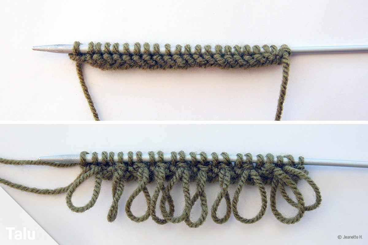 Schlaufen stricken