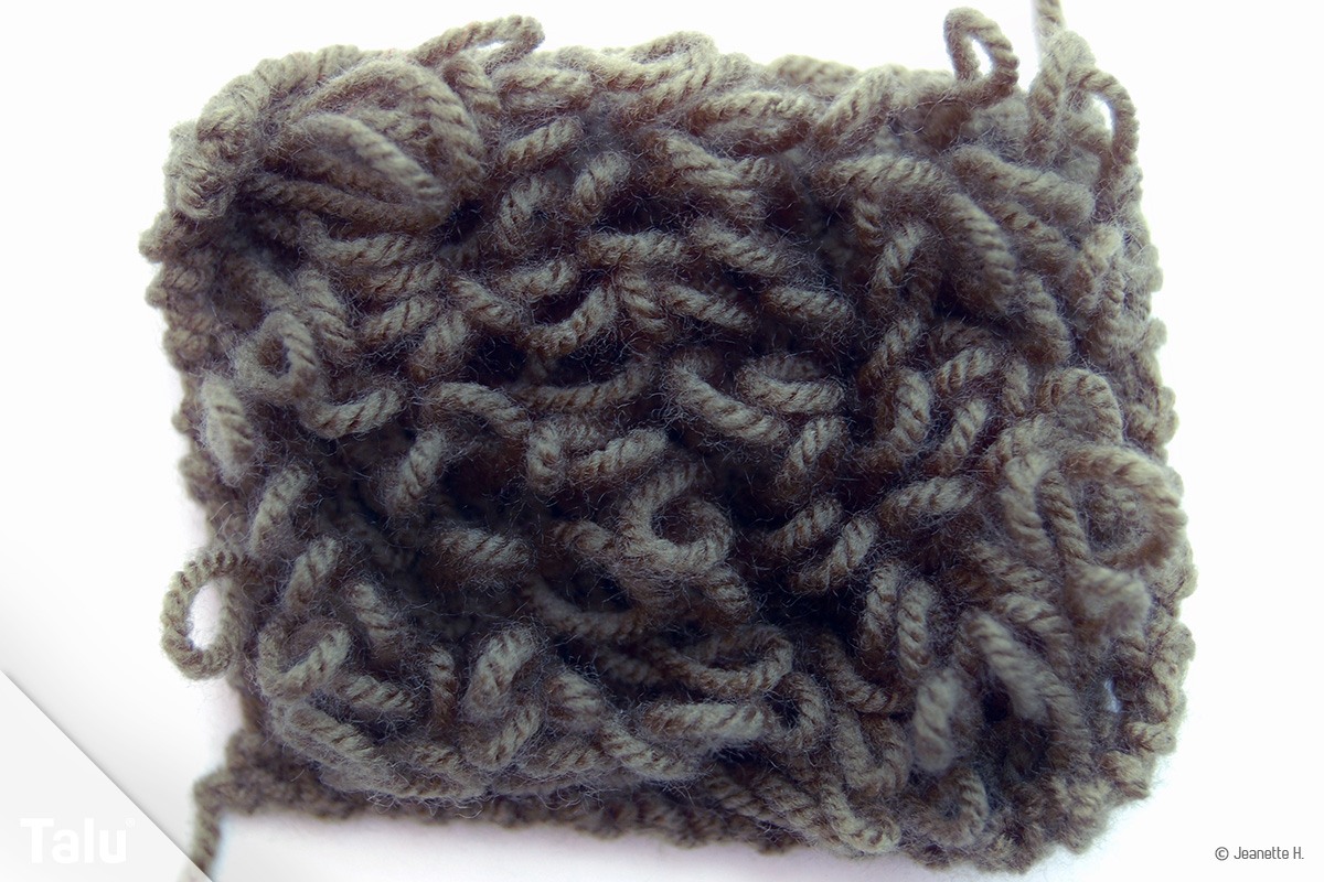 Schlingenmuster stricken