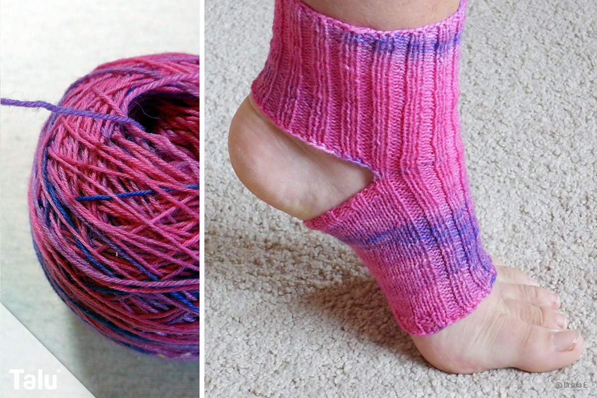 Yoga-Socken stricken - Kostenlose Anleitung 