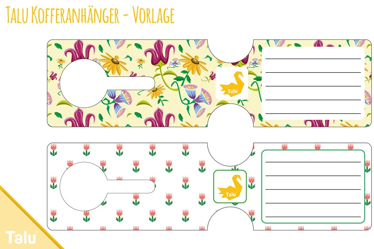 Kofferanhanger Zum Ausdrucken Kostenlose Vorlagen Talu De