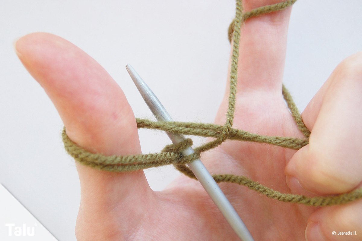Doppelten Kreuzanschlag stricken