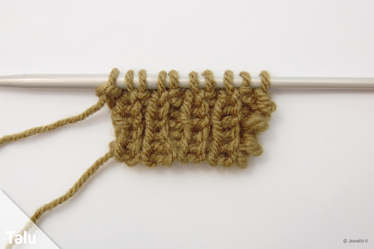 Italienischen Anschlag stricken