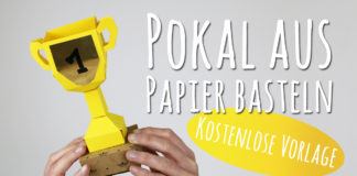 Pokal aus Papier basteln