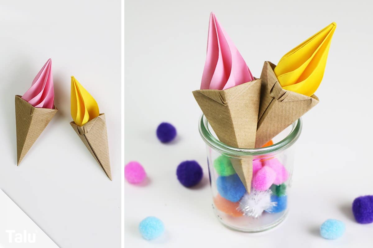 Origami Eis falten