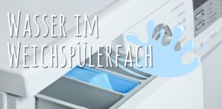 Wasser im Weichspülerfach