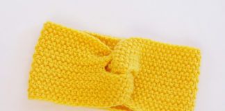 Stirnband mit Knoten stricken