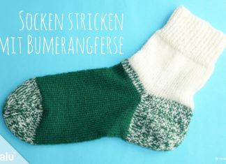Socken stricken mit Bumerangferse