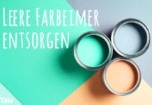 Leere Farbeimer entsorgen