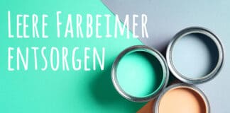 Leere Farbeimer entsorgen