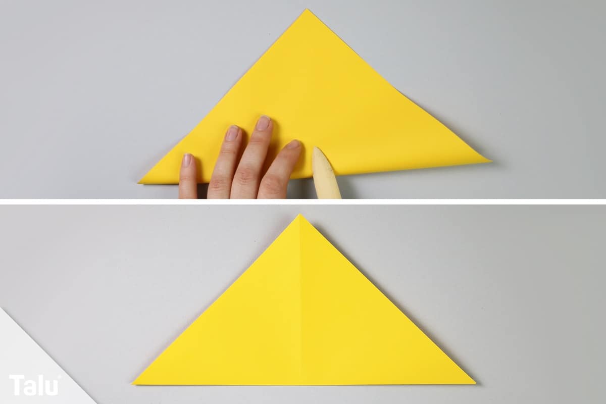 Origami-Vogel falten