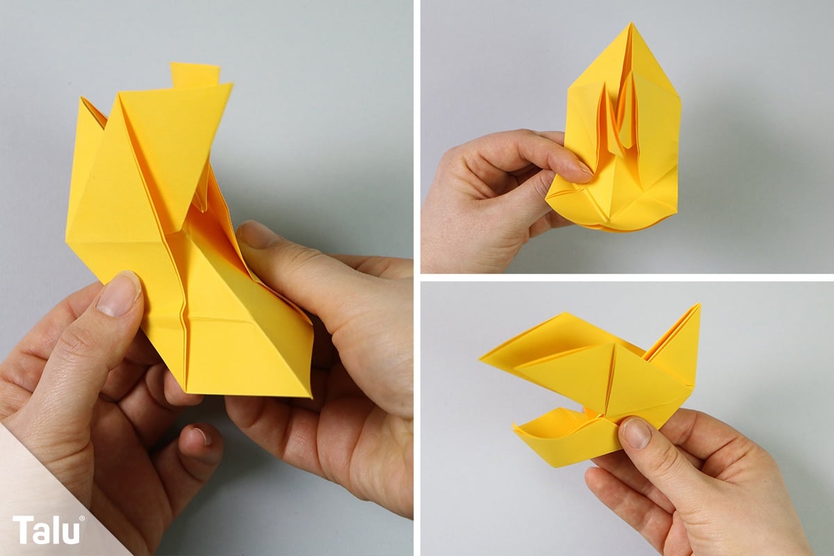 Origami Vogel falten