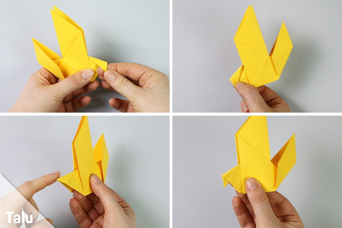 Origami-Vögel falten