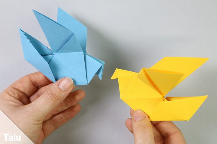 Origami Vogel falten