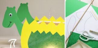 Dino Laterne basteln