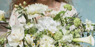 Weiße Schnittblumen