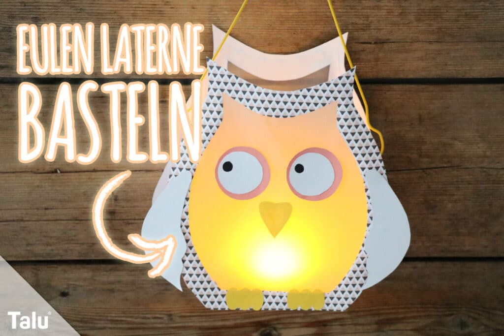 Eulen Laterne basteln