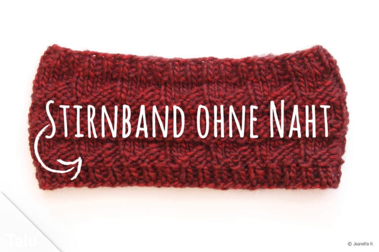 Stirnband ohne Naht stricken