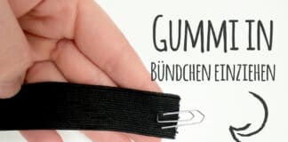 Gummi in Bündchen einziehen