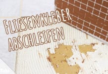 Fliesenkleber abschleifen