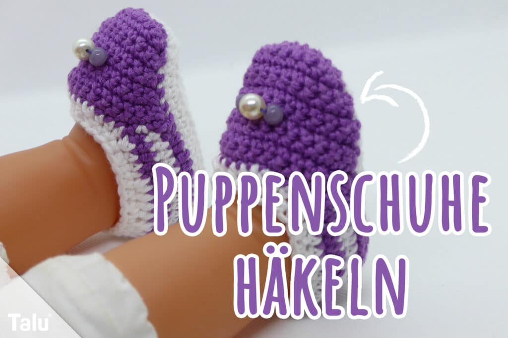 Puppenschuhe häkeln