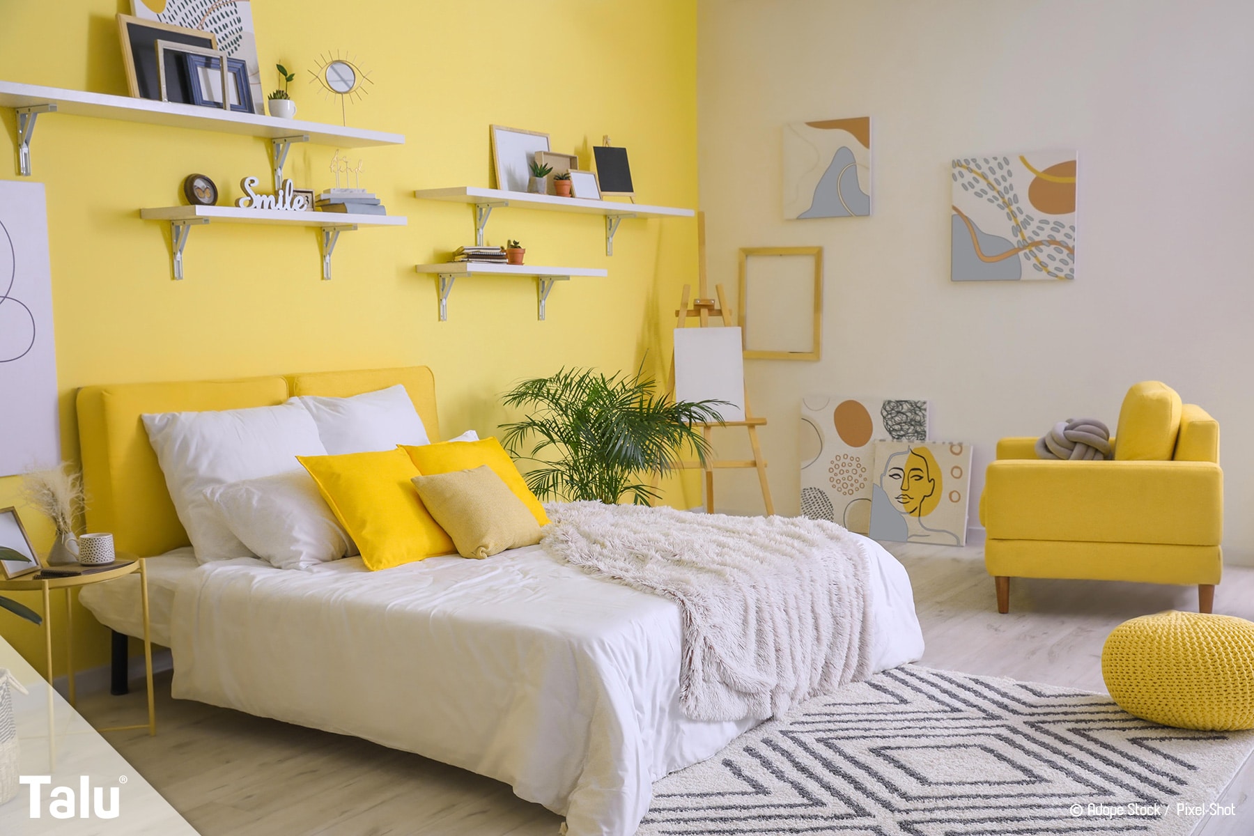 Gelbes Schlafzimmer