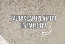 Sauerkrautplatten entsorgen