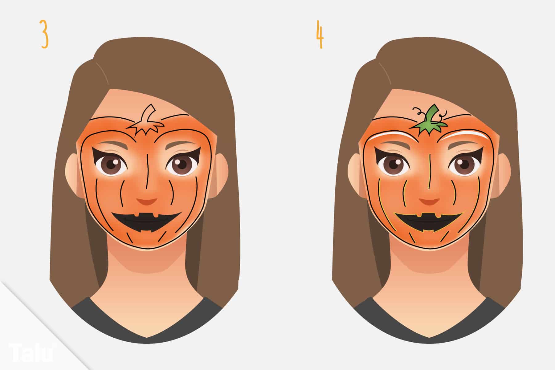 Kinder an Halloween schminken