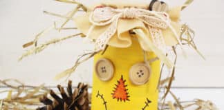 Mini Vogelscheuche basteln