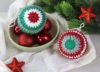 Weihnachtskugeln häkeln