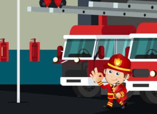 Gute-Nacht-Geschichte über Feuerwehr