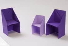 Origami Stuhl falten