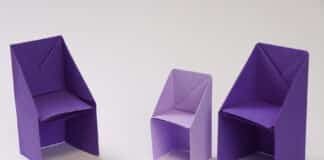 Origami Stuhl falten