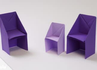 Origami Stuhl falten