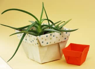 Origami Blumentopf