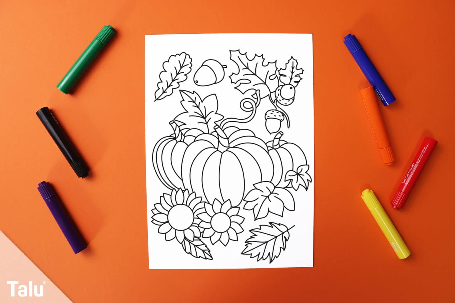 Ausmalbilder für den Herbst zum Ausdrucken | Vorlagen - Talu.de