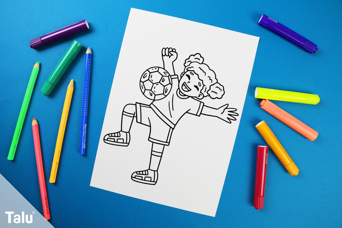 Ausmalbilder von Fußball | Vorlagen zum Ausdrucken - Talu.de