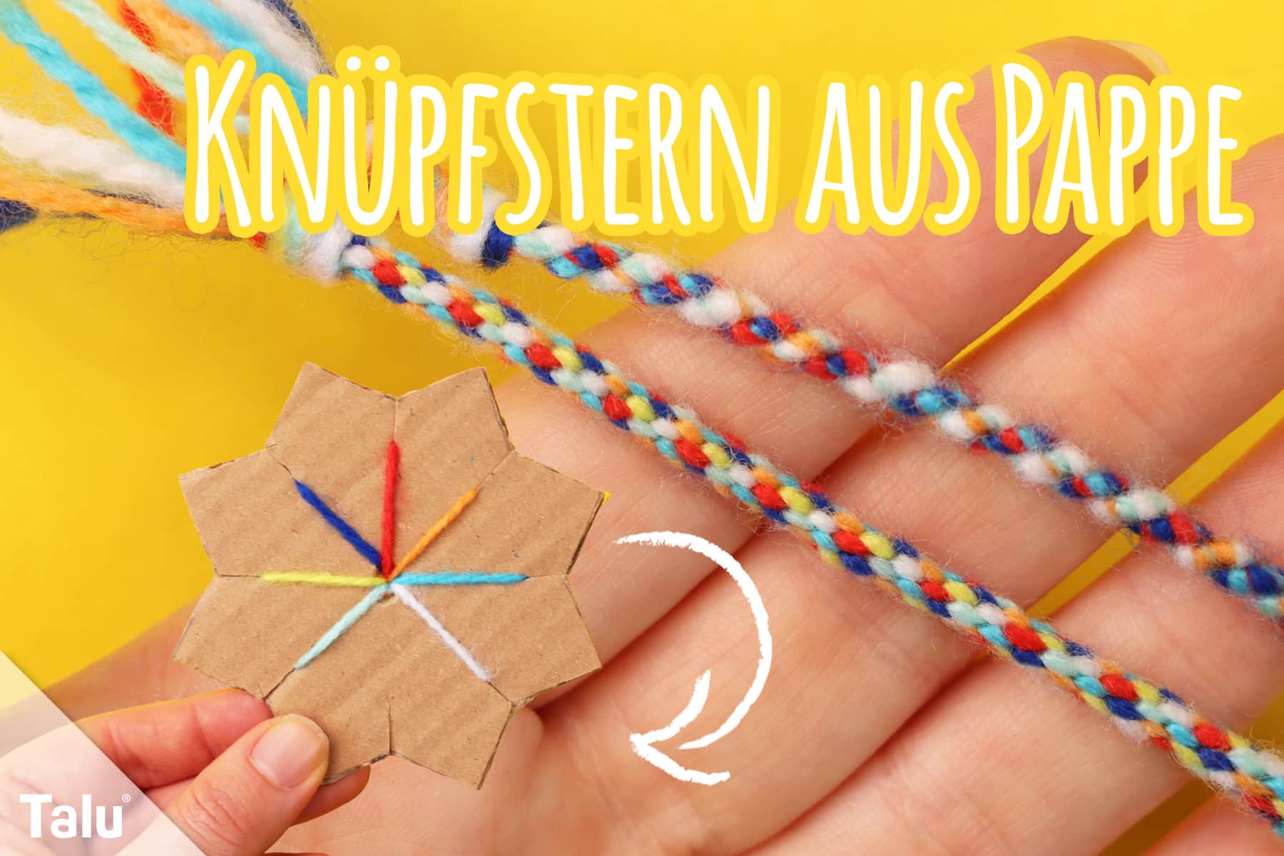 Knüpfstern aus Pappe