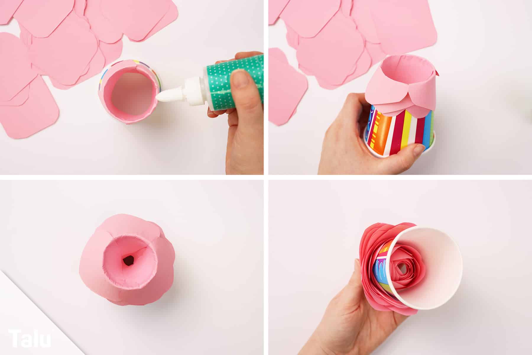 Papierblüte basteln