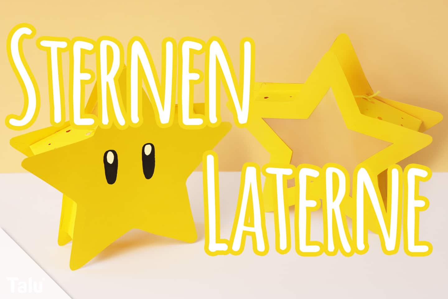 Sternen Laterne basteln Anleitung mit Vorlage Talu.de