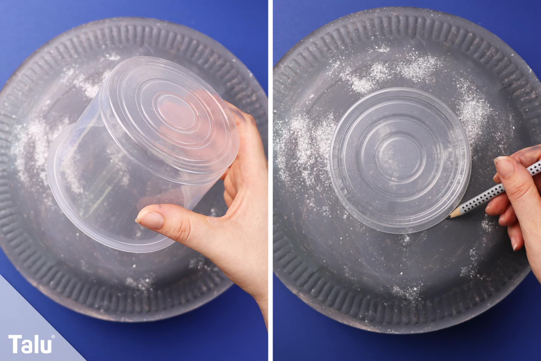 Plastikbecher umranden