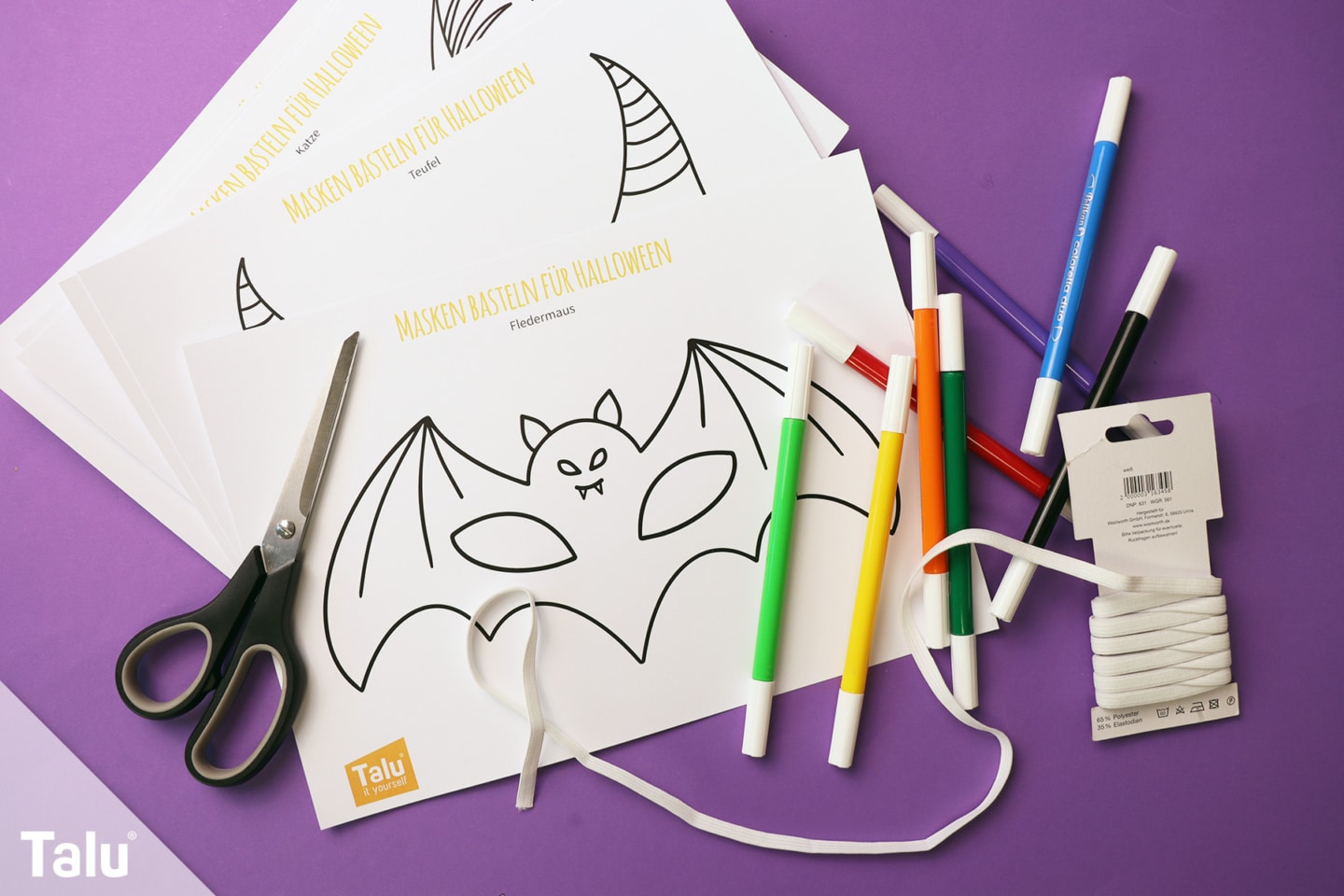 Masken basteln für Halloween | Vorlagen - Talu.de