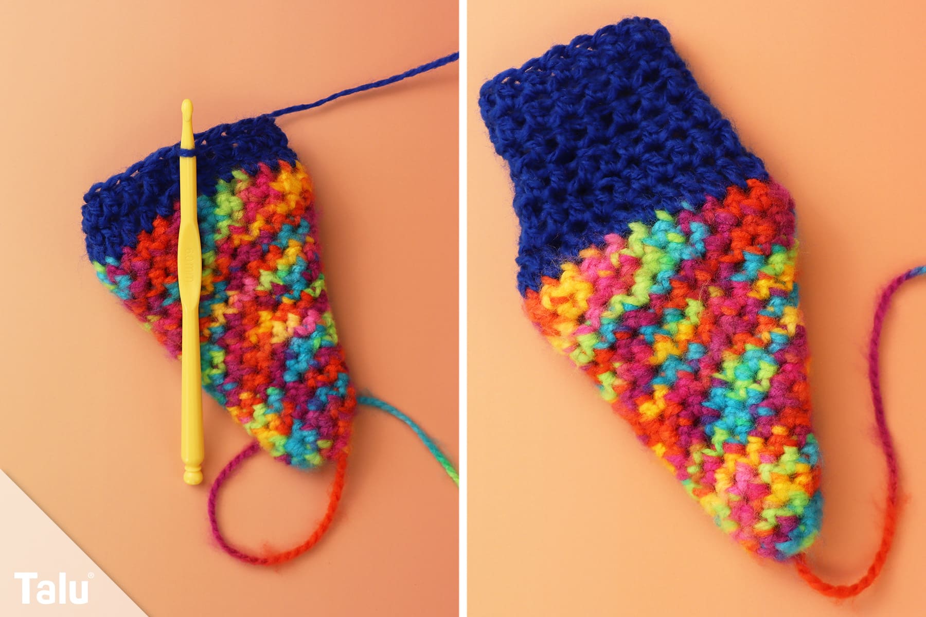 Mini Schultüte häkeln