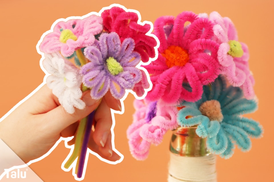 Pfeifenreiniger Blumen Set 523 Teile - Bastelset Für Tulpen & Blumensträuße