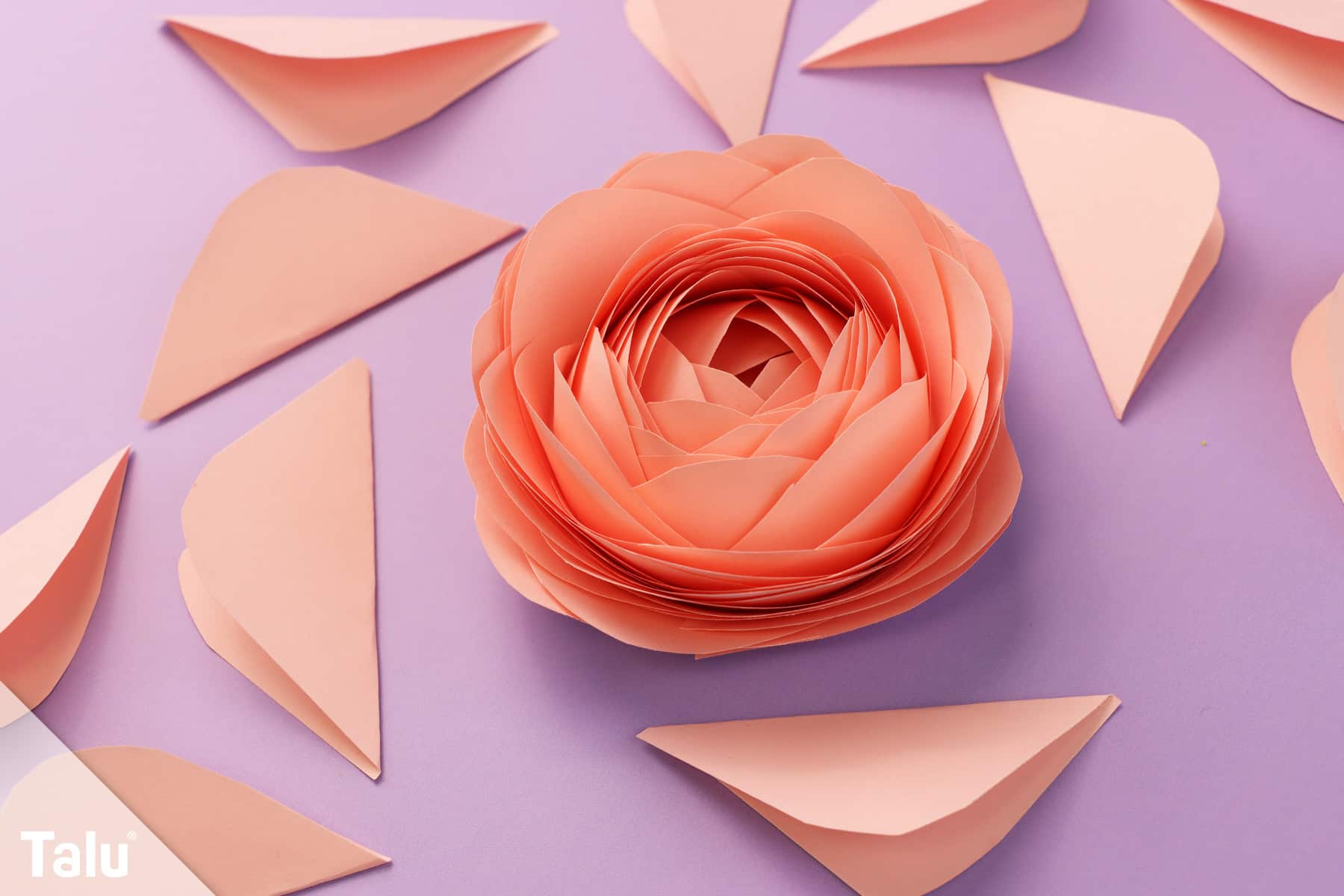 Papier Rose basteln