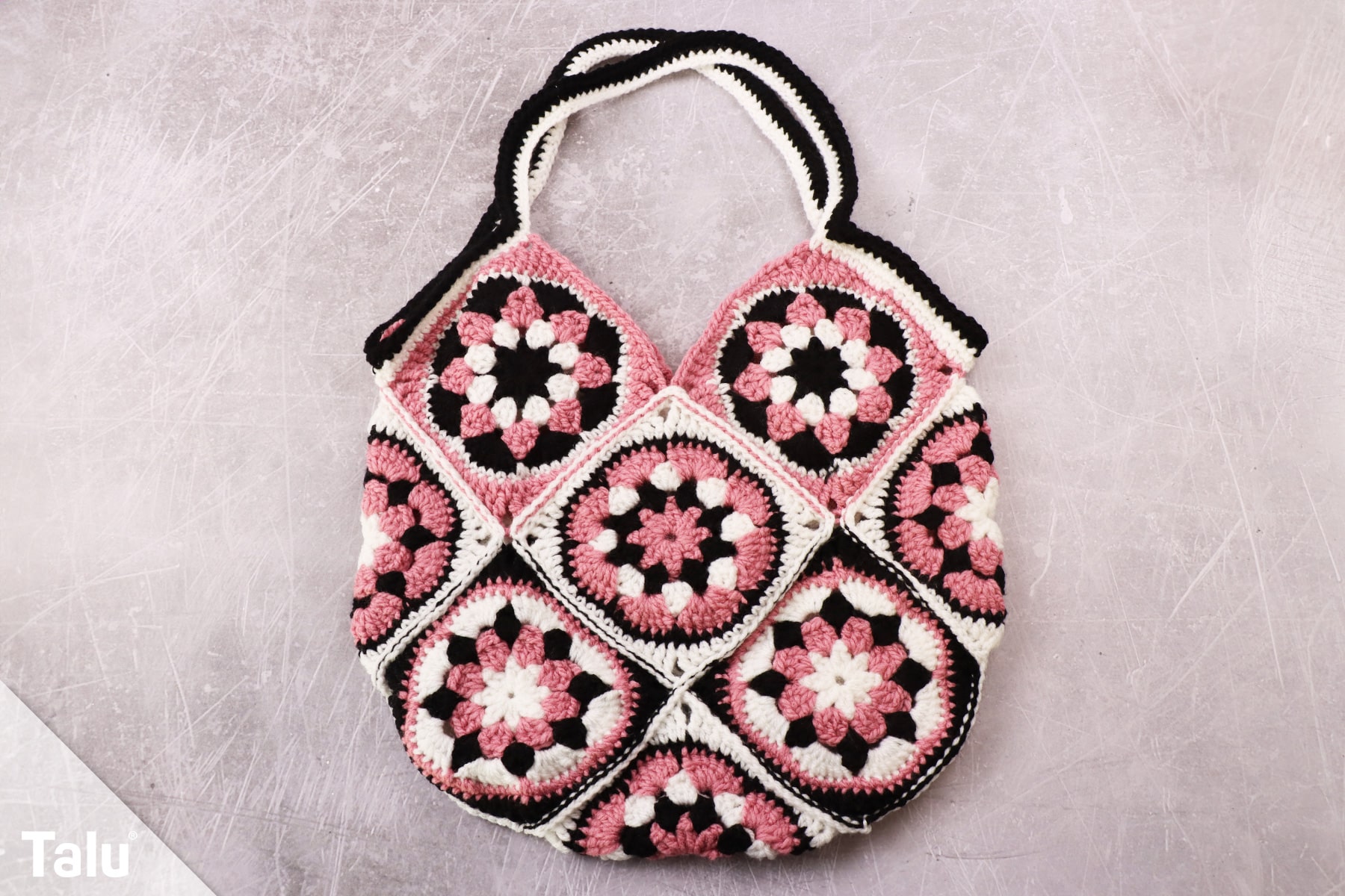 Beutel aus Granny Squares häkeln
