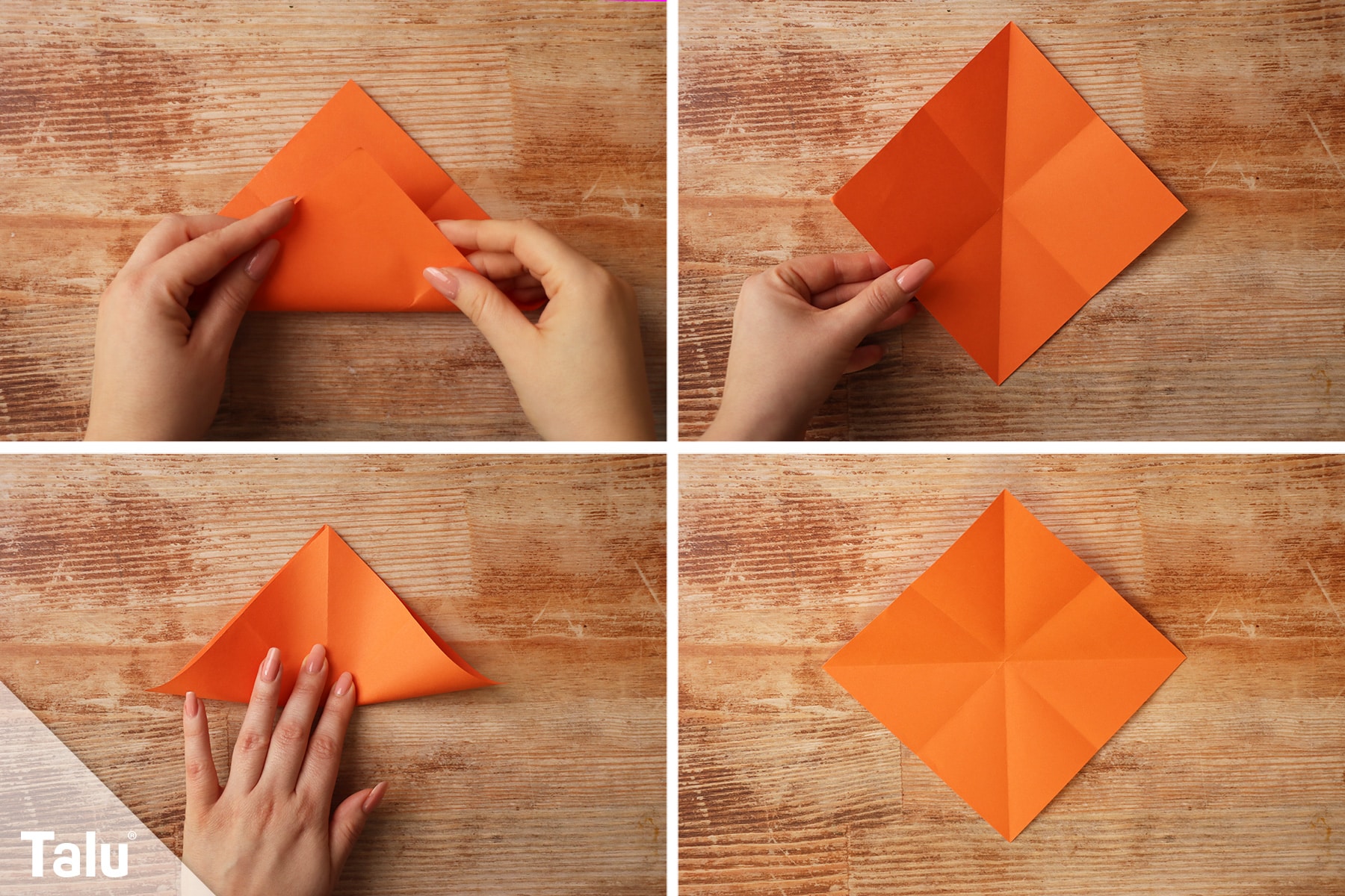 Origami-Kürbis falten