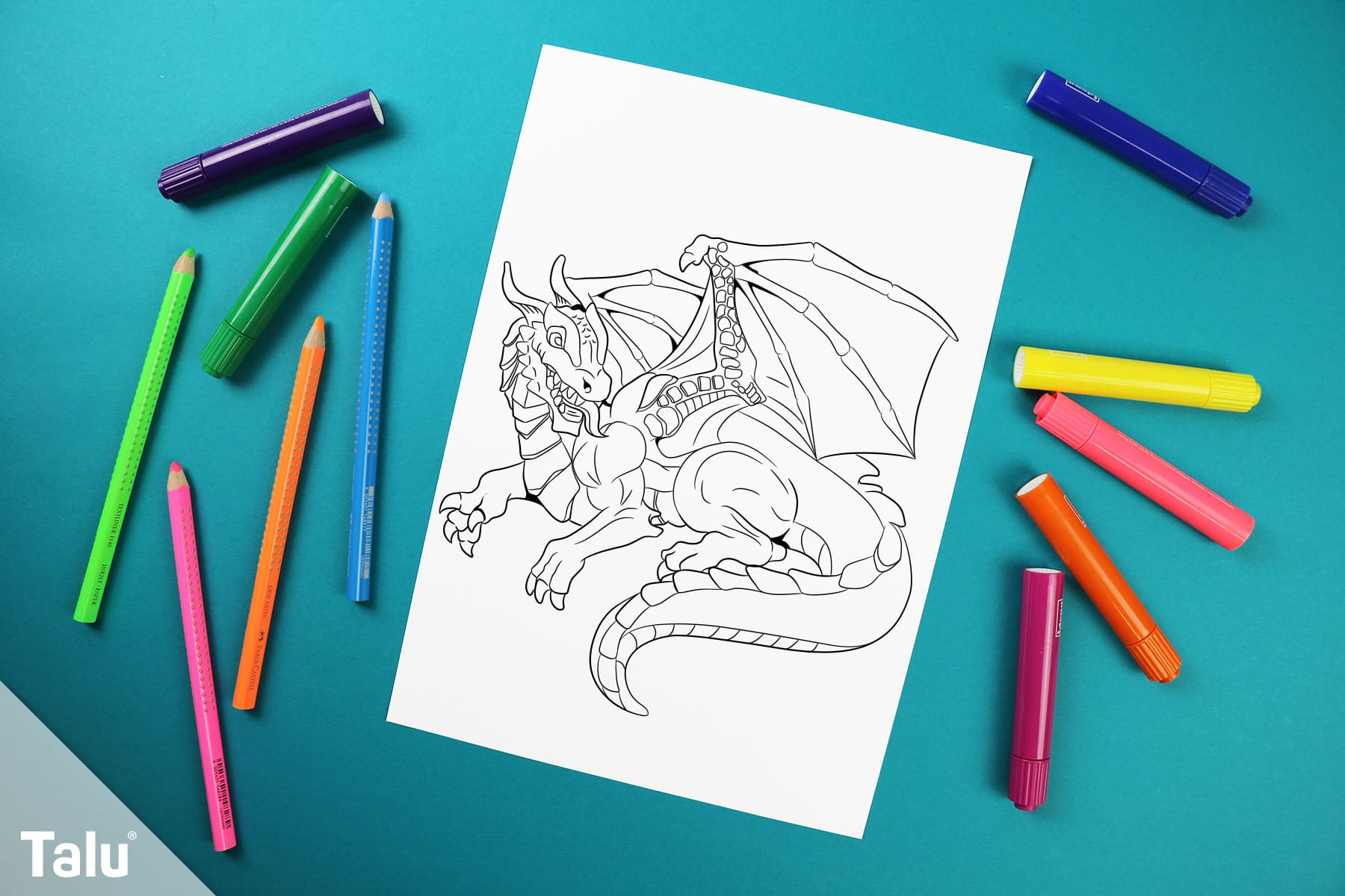 Drachen ausmalen
