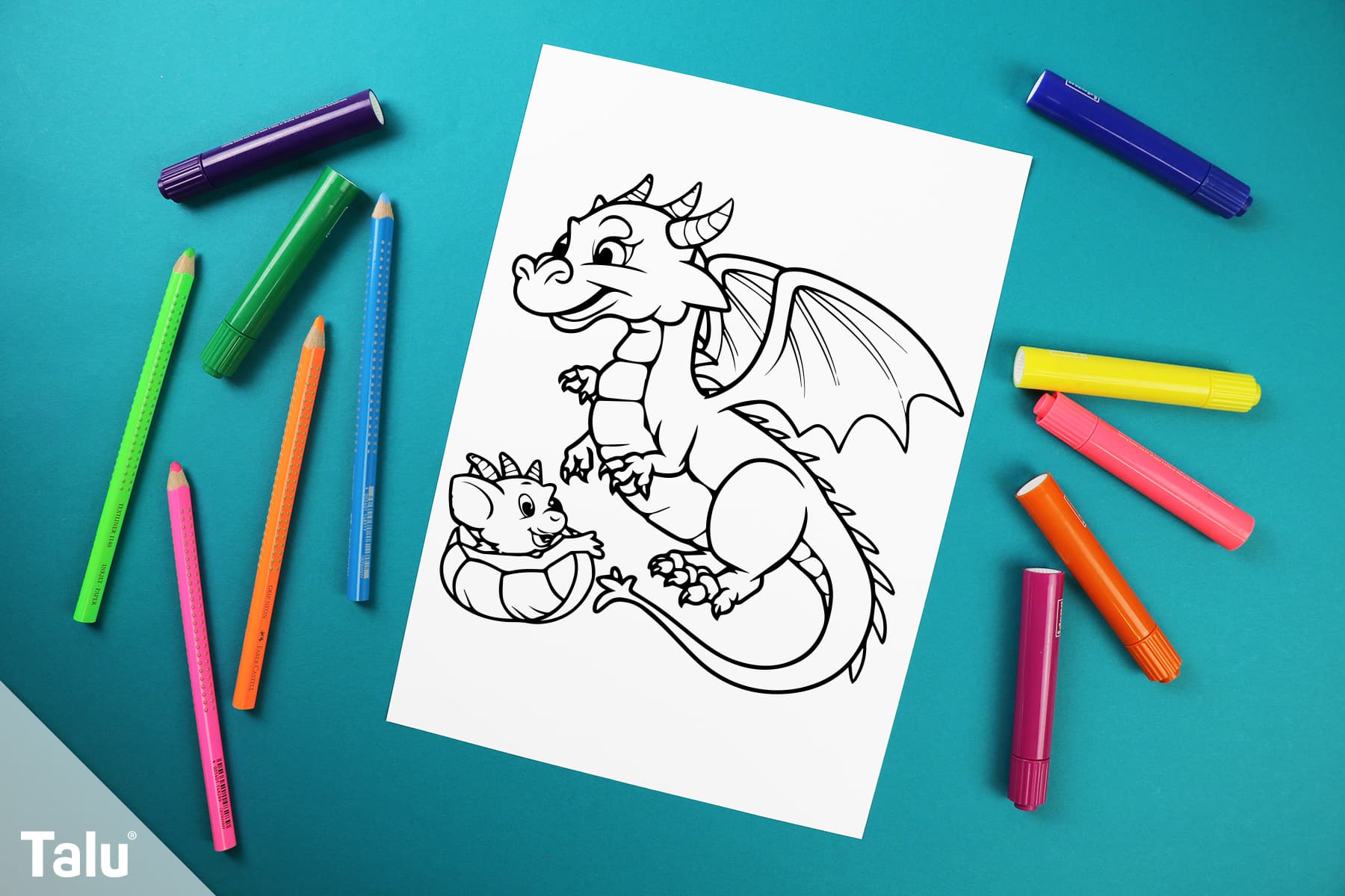 Ausmalbilder von Drachen